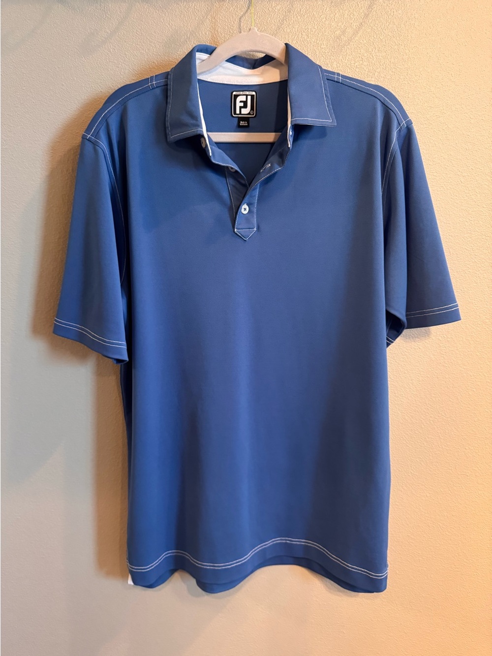 FootJoy Men’s Blue Contrast Stitching Golf Polo